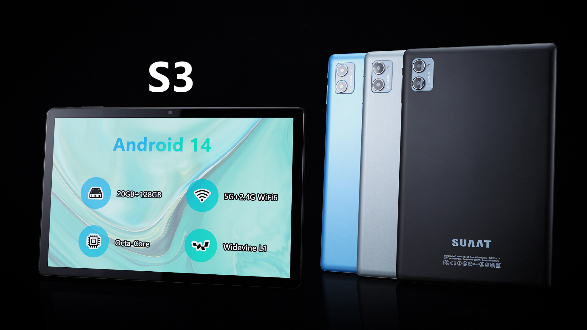 2025 Tablet 10 inch Android 14 with Keyboard Mouse