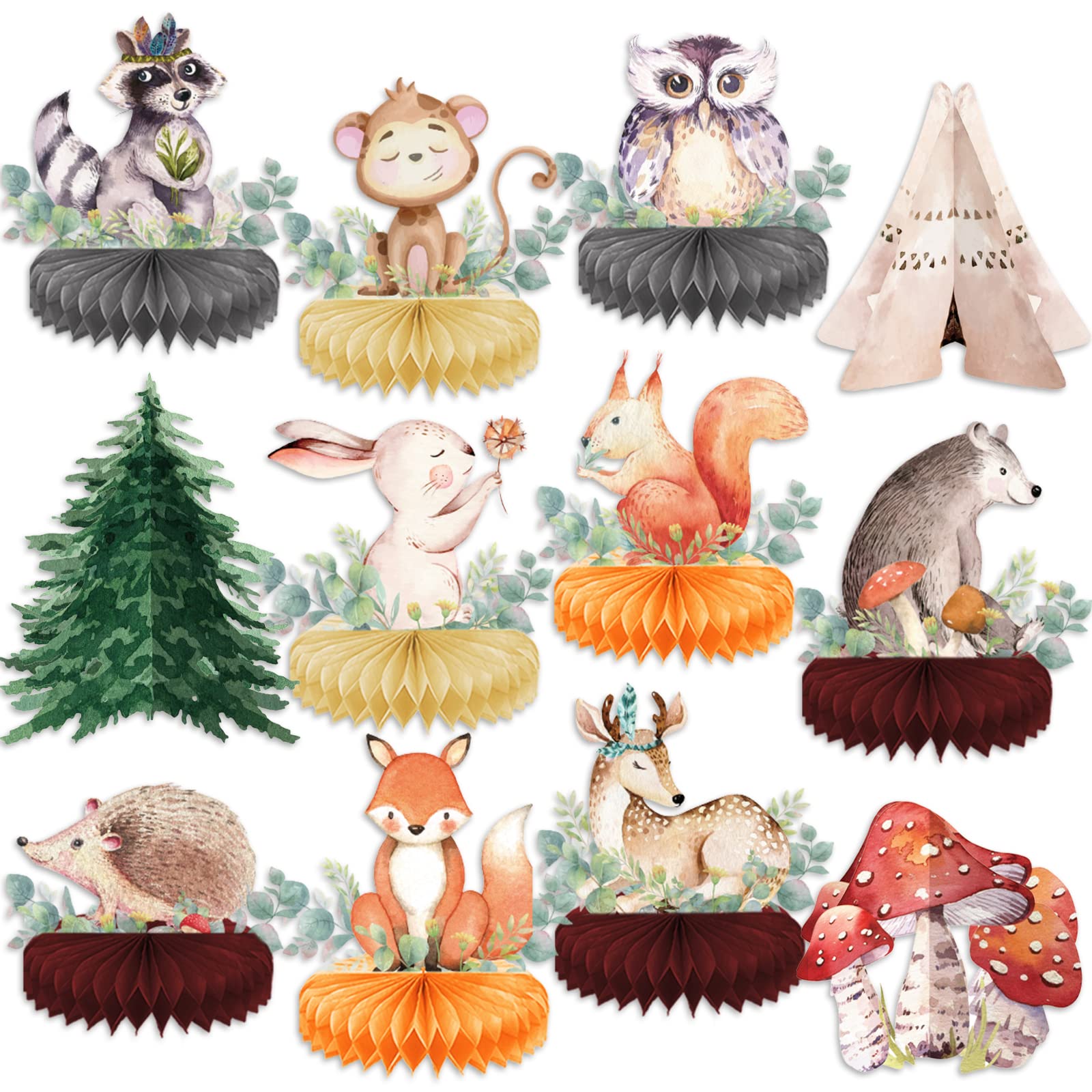 Woodland Animals Baby Shower Decorations Floral
