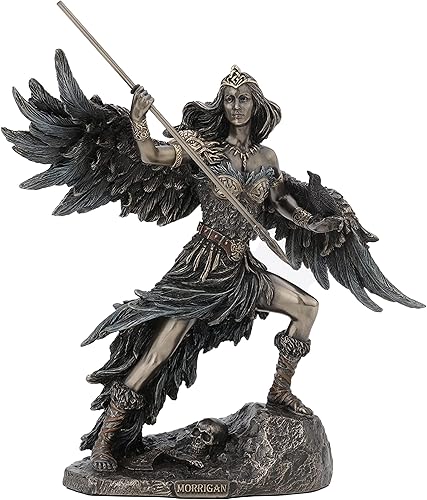 Veronese Design 8 5/8" alto Morrigan Celtic Phantom Queen Escultura Resina Acabado Bronce
