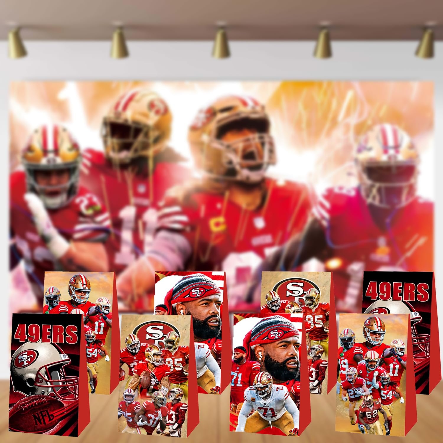 Amazon.com: 12pcs 49ers Football Party Favor Gift Bags, 49ers