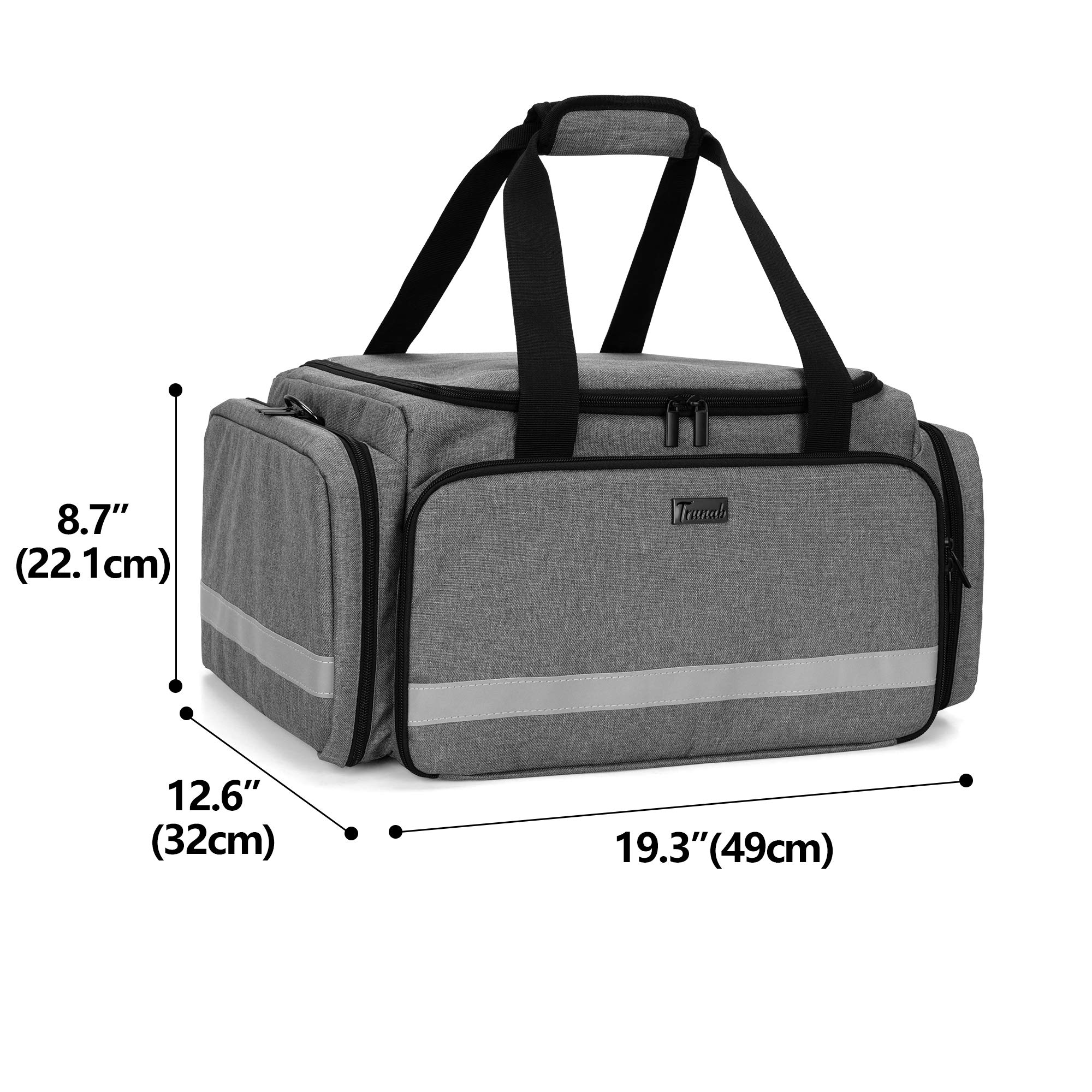 Trunab Bolsa de Emergencia Vacía, Bolsa de Enfermera Bolsa de Rescate Profesional Gran Capacidad con Tablero de División Interior y Fondo Antideslizante, Caso de Enfermera a Domicilio