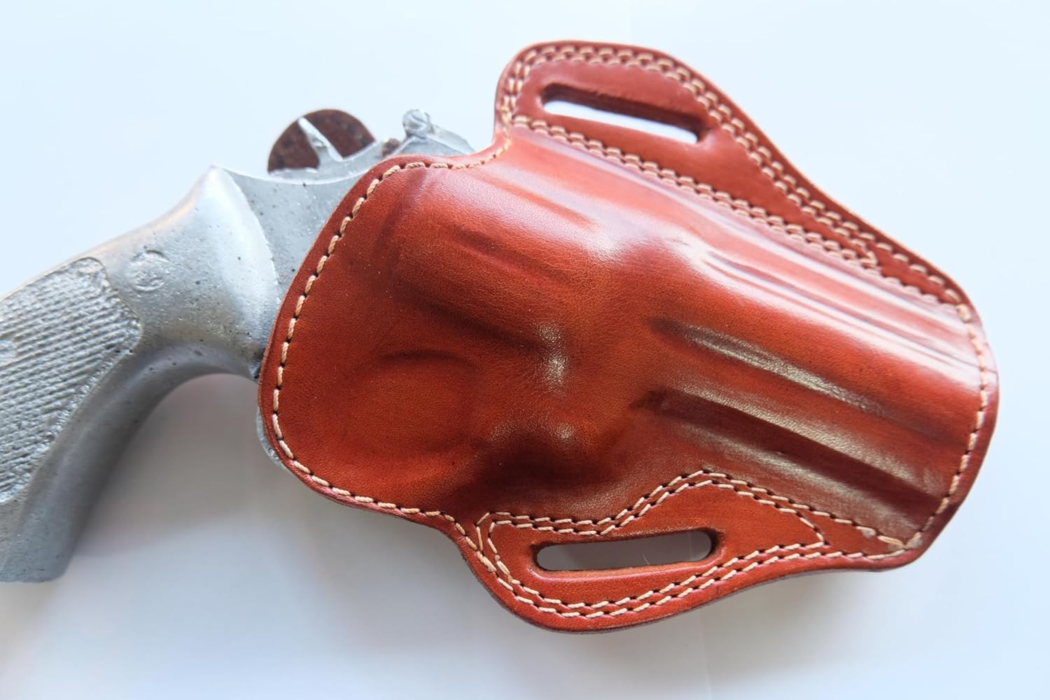 Leather OWB Open Top Holster for S&W 586,617,686" 4 inch Barrel (R.H)