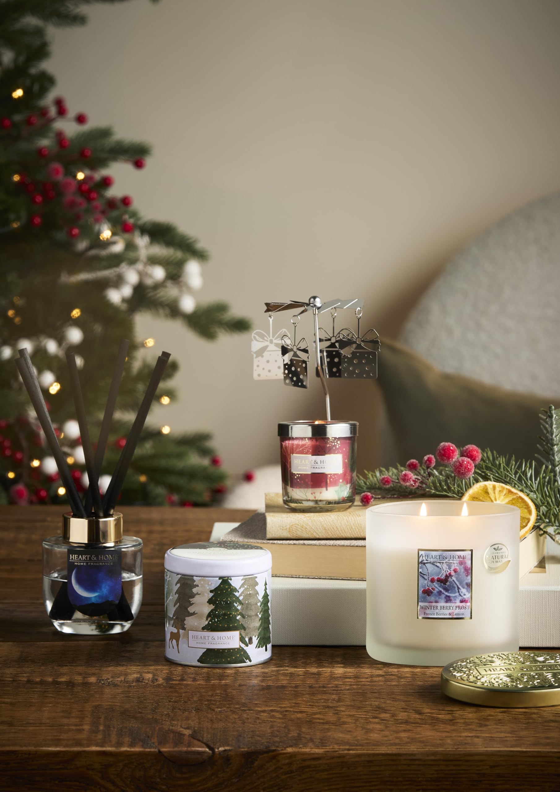 Candela Profumata HEART & HOME - Cera Soia, Notte Stellata, 40 Ore, Vaso Decorativo - Foto 10