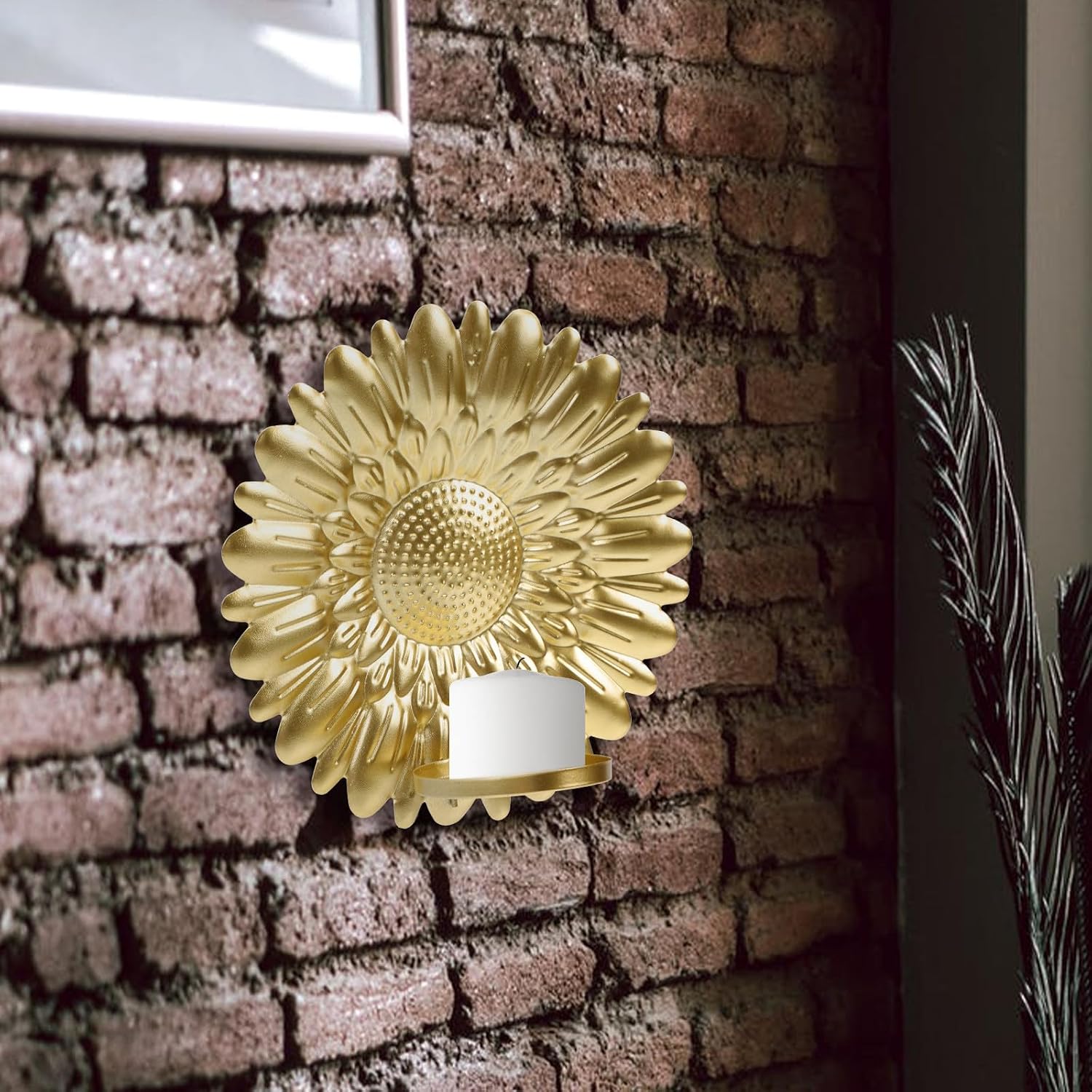 Rounded Metal Wall Mounted Candleholder Pendant for LED Tea Lights Xmas