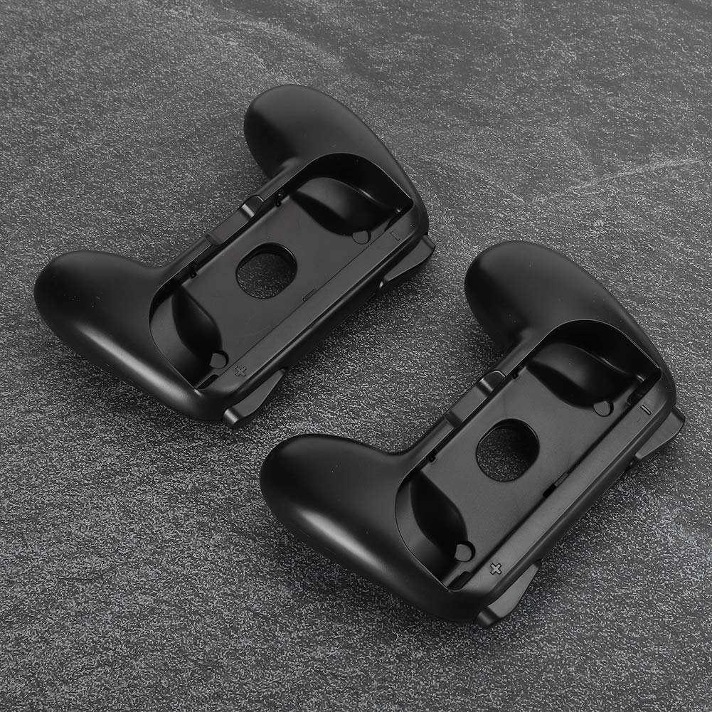 Ergonomicznie zaprojektowana czarna obudowa kontrolera gier, uchwyty do gier, dla Nintendo Switch Joy-Con Nintendo Switch Games Grips Obudowa Joypad(Czarny + czarny 2 opakowania)
