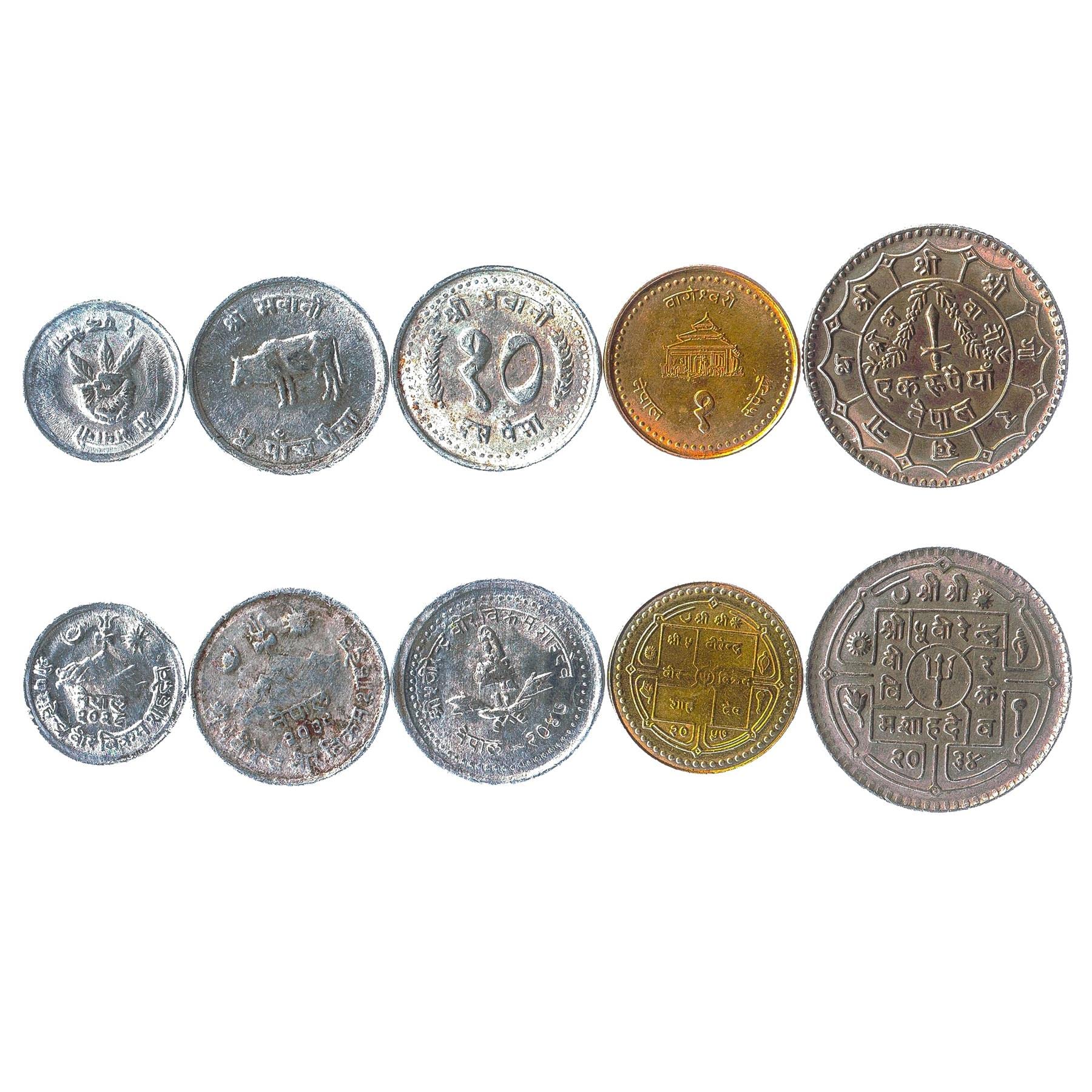 Nepal 5 Mixed Coins