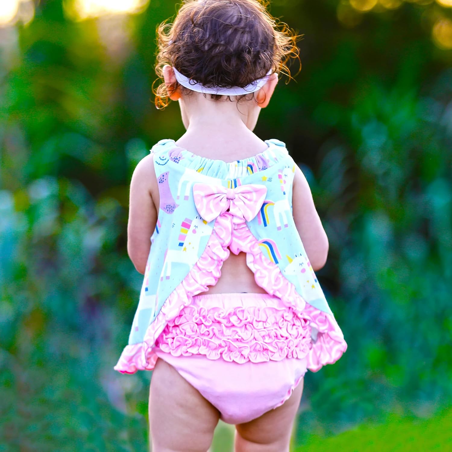AnnLoren Unicorn Swing Tank Top for Girls, Spring/Summer Separates