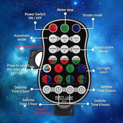 Miniatura 6 de POCOCO Luces inalámbricas para fiesta de DJ, luz láser para escenario, fiesta de discoteca, cumpleaños, boda, Halloween, festival de Navidad