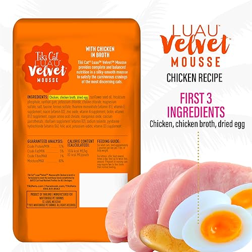 Miniatura 5 de Tiki Cat Velvet Mousse - Alimento húmedo sin granos con una textura suave para gatos adultos y gatitos