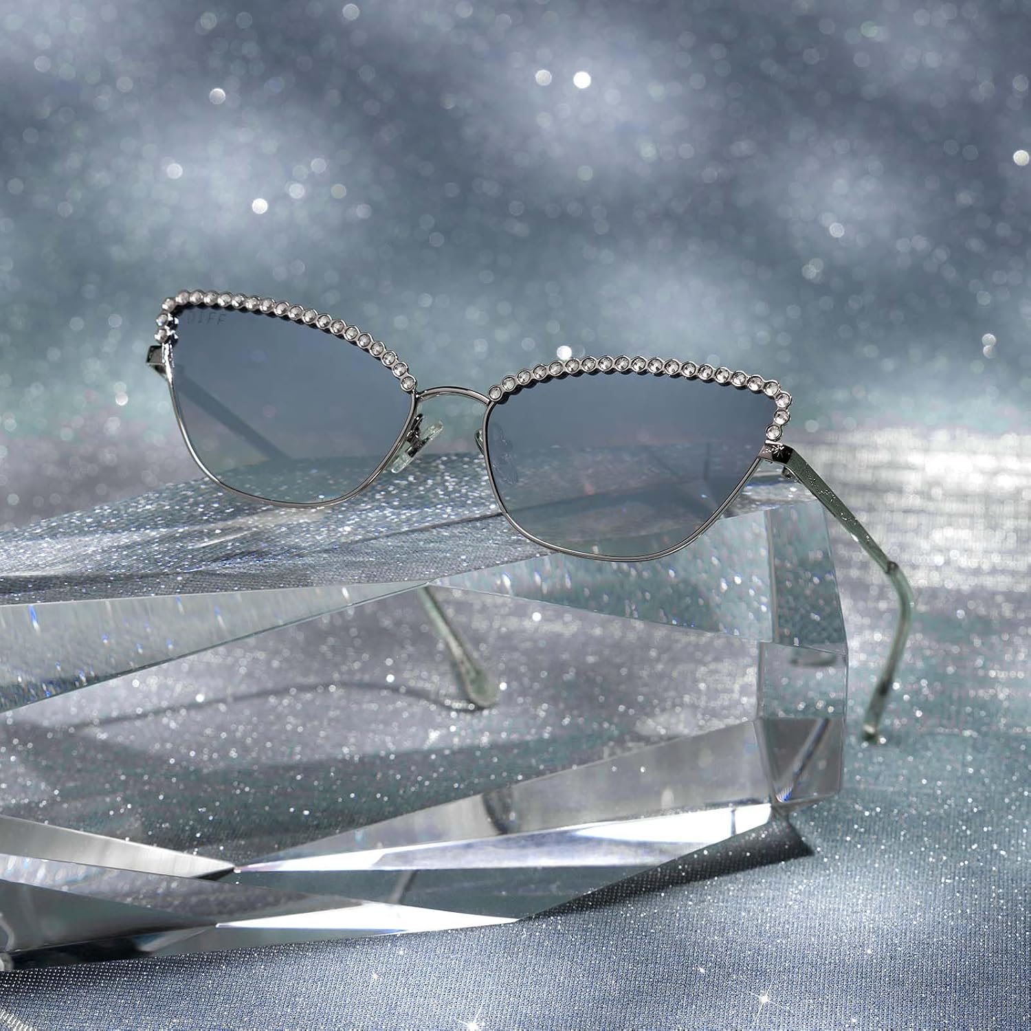 DIFF x Disney Princess Cinderella 2.0 Cat Eye Sunglasses, Silver image 5