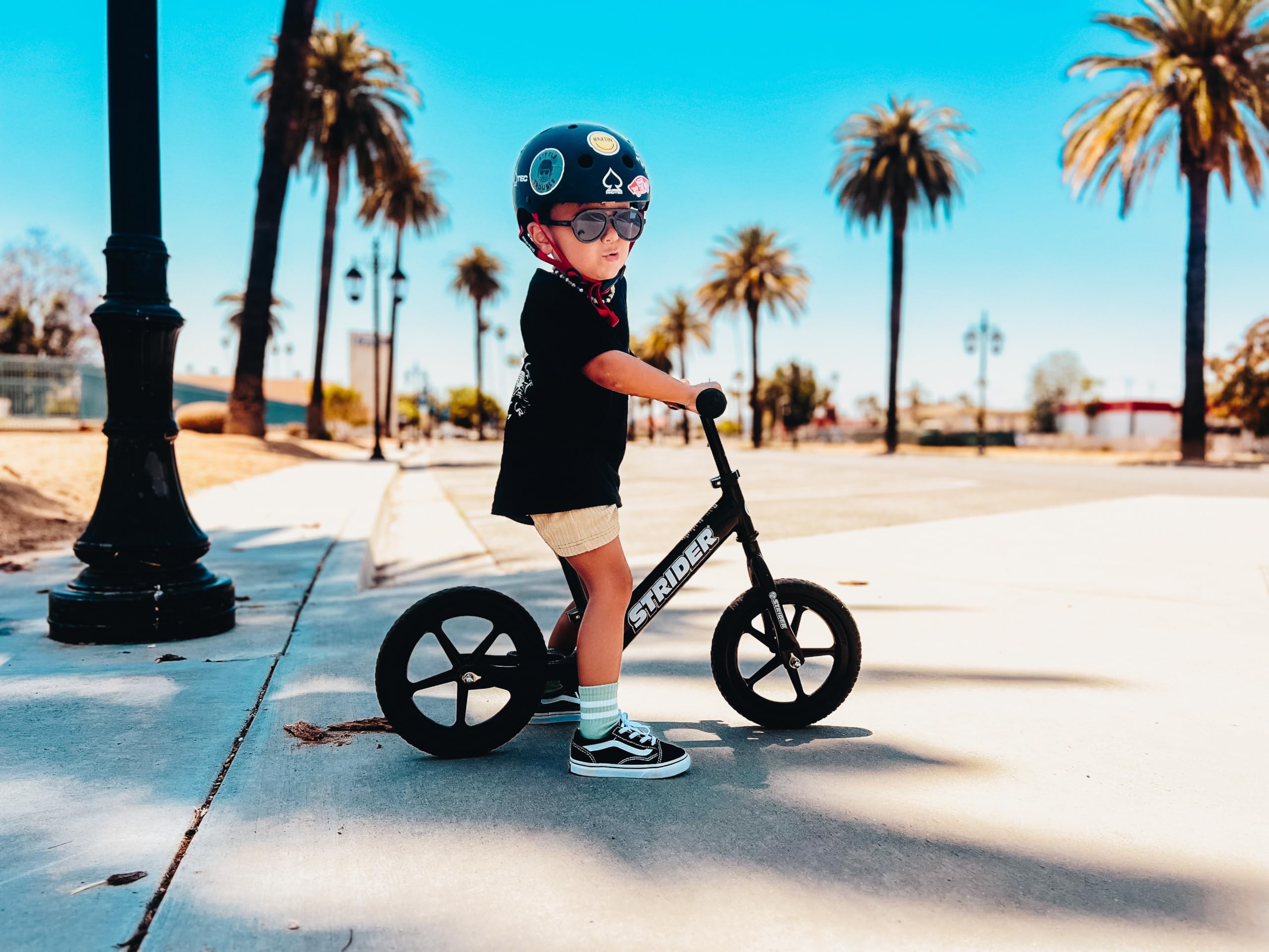 Strider 12 Sport No Pedal Balance Bike for Kids Ages 14 Years Black | No-Pedal Balance Bike for Toddlers Safety Pad Adjustable Seat and Handlebars Lightweight Frame Never-Flat Tires product thumbnail 8