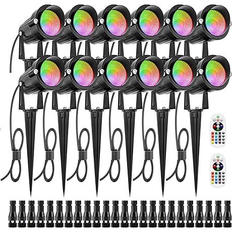 ZUCKEO RGB Color Changing Outdoor Landscape Lights, Your Dazzling Backyard Decor
