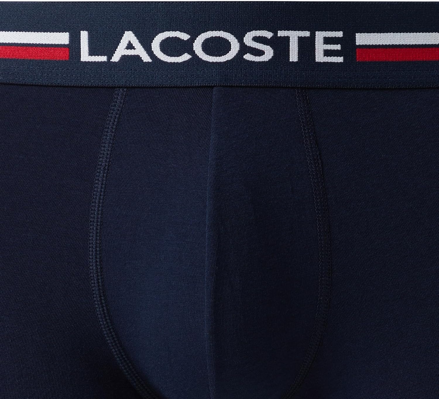 Lacoste Mens Cotton Stretch Tricolor Waistband Boxer Briefs
