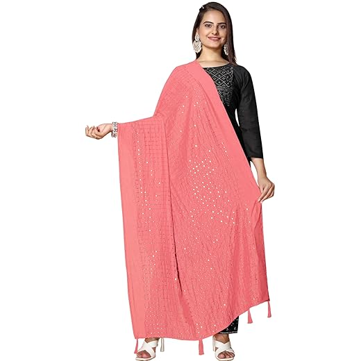 KEMZA Womens Embroidered Cotton Dupatta