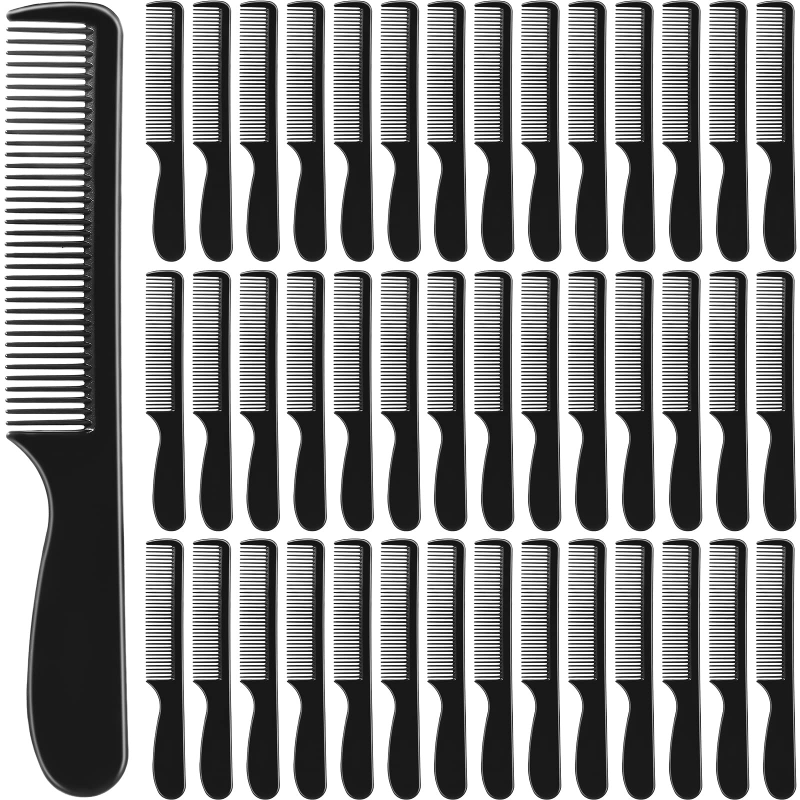 100 Pcs Combs Bulk 6.9 Inch Individually Wrapped Disposable Long Handle Plastic Black Combs Suitable for Homeless Family Hotel Shelter Charity Church Travel Nursing Hair Accessories