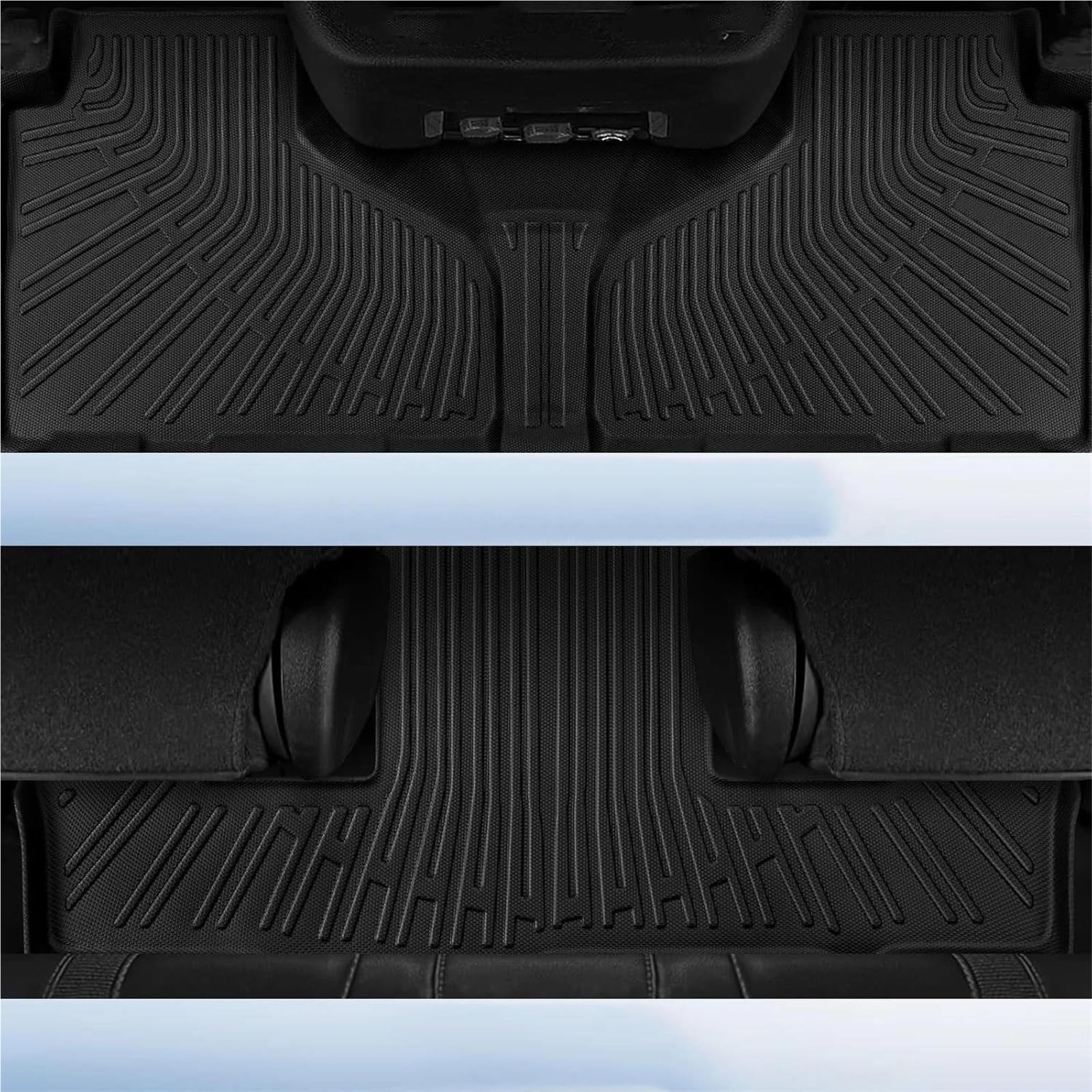 OEDRO Tappetini In TPE Per Chevrolet Tahoe E GMC Yukon 2021-2025 (7 Posti) - Set Completo Con Bagagliaio E Schienale, Antiscivolo, Universali