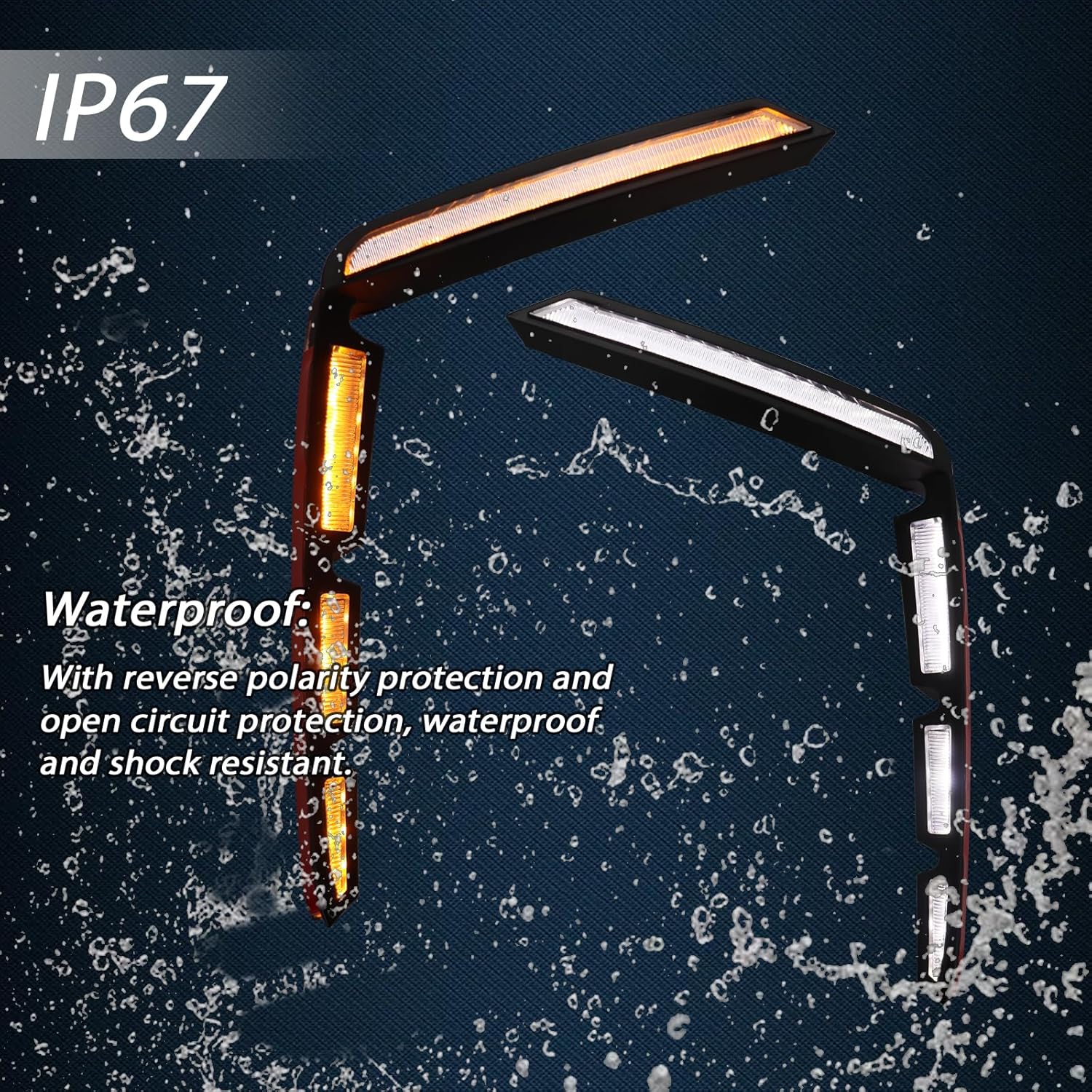 Upgarde full LED Driver and Passenger DRL Turn Signal Light Front Bumper Fog Lamps Compatible with Hyundai Elantra 2024 SE SEL Limited Indicated Light (FRONT LIGHT)