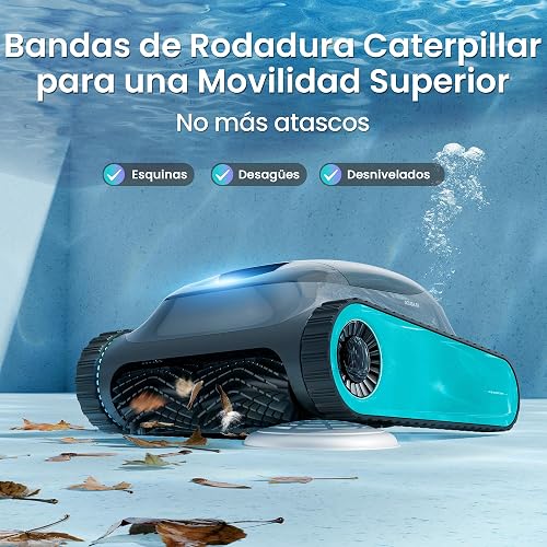 AIPER Scuba S1 2025 Robot de Nettoyage Mural et de Piscine, Fond de Piscine avec Batterie améliorée 180 Min, Filtration Ultra-Fine, Application et OTA, pour piscines jusqu'à 150 m² - 7