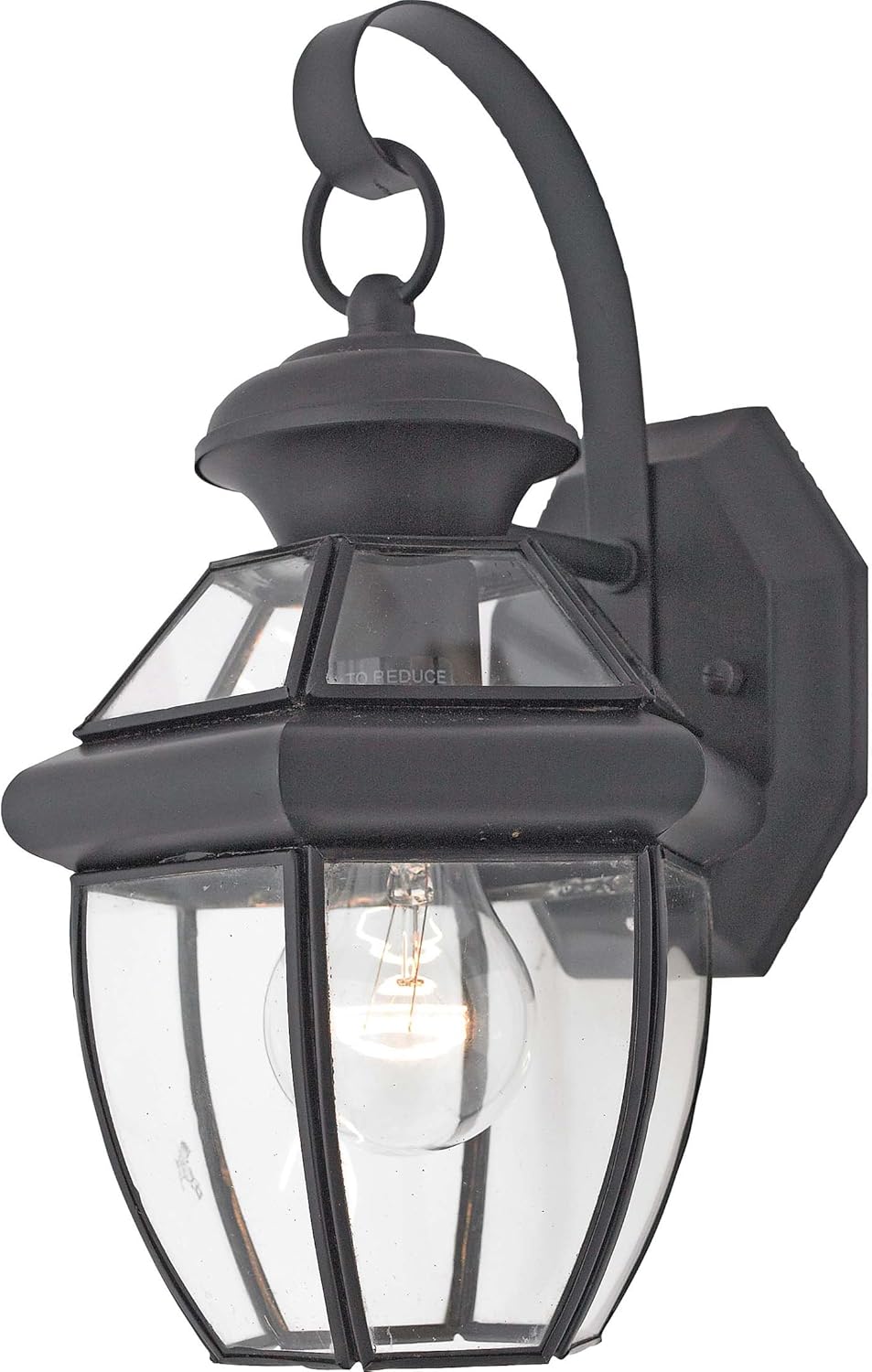 Up To 50% OFF Quoizel NY8315K Newbury Outdoor Wall Lantern Wall Mount Lighting, 1-Light, 150 Watt, Mystic Black (12H x 7W)