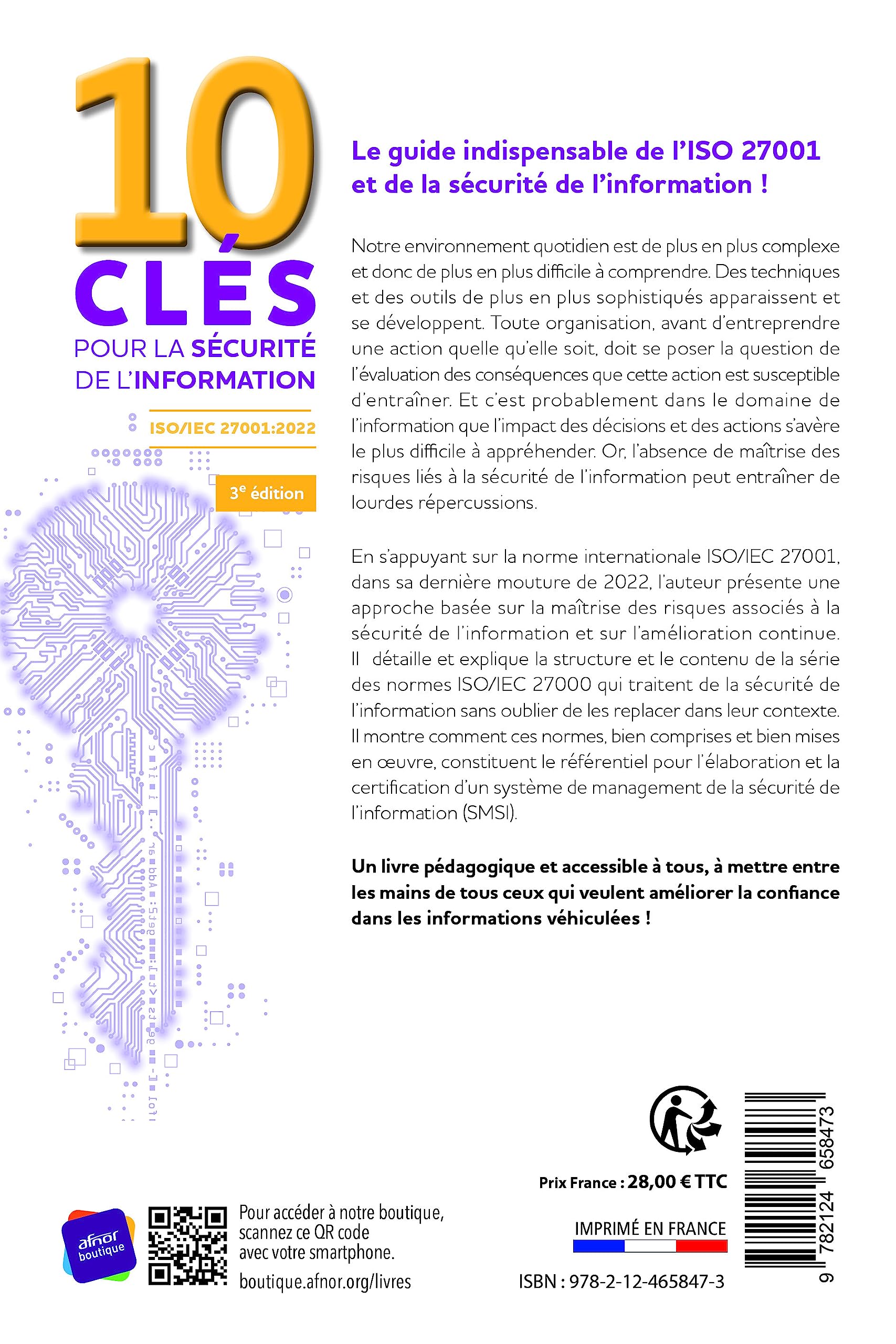 10 clés pour la sécurité de l'information: ISO/IEC 27001:2022 - 2e édition