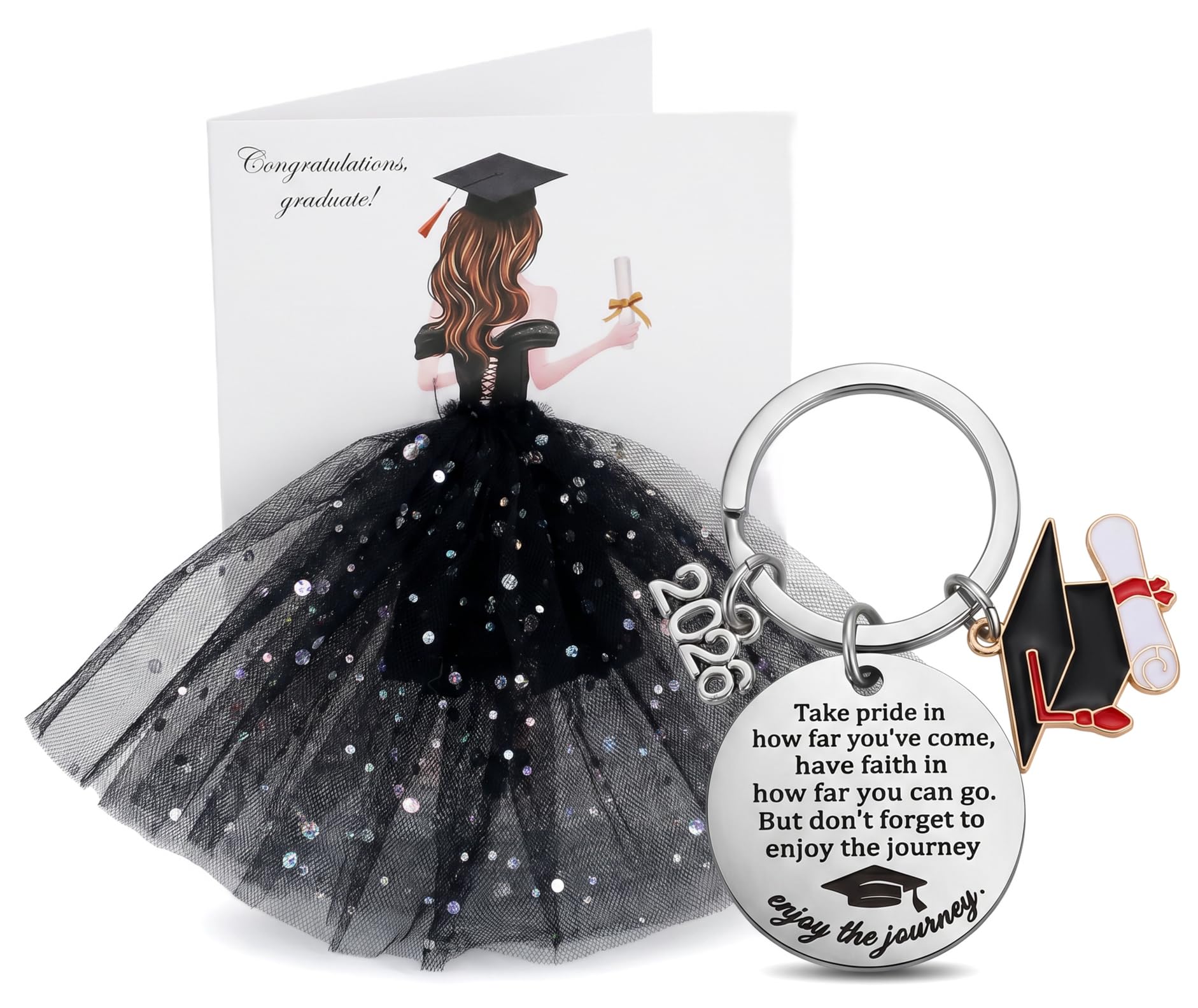 Zilaro Graduation Gifts for - Her, Class of 2026 Graduation Presents Cards and Keyring, Congratulations University Leaving Graduate Gift Ideas for School Leavers Female Daughter