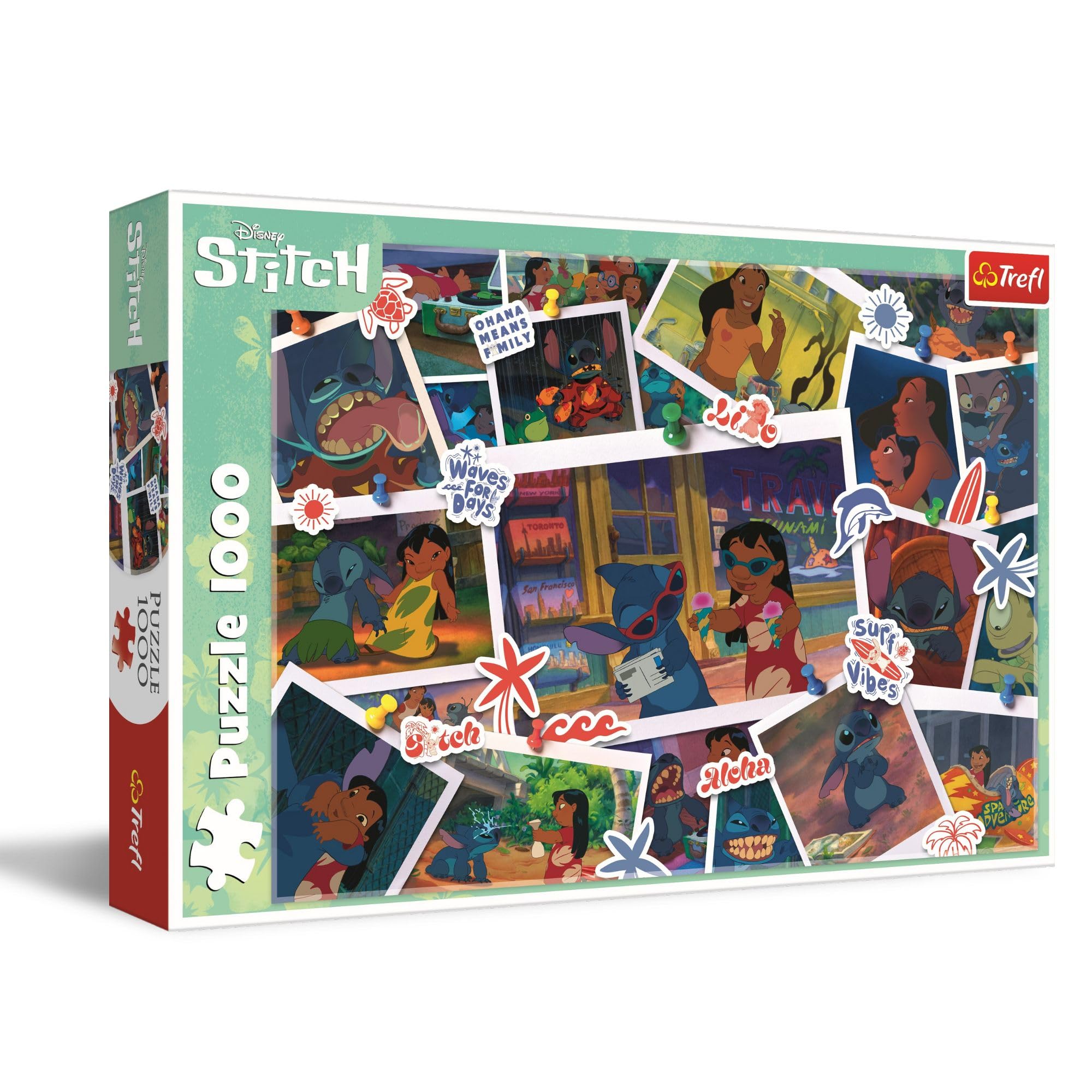 Trefl - Lilo & Stitch, Słodkie Wspomnienia - Puzzle 1000 Elementów - Układanka z Bohaterami Bajki, Kreatywna Rozrywka, dla Dorosłych i Dzieci od 12 lat