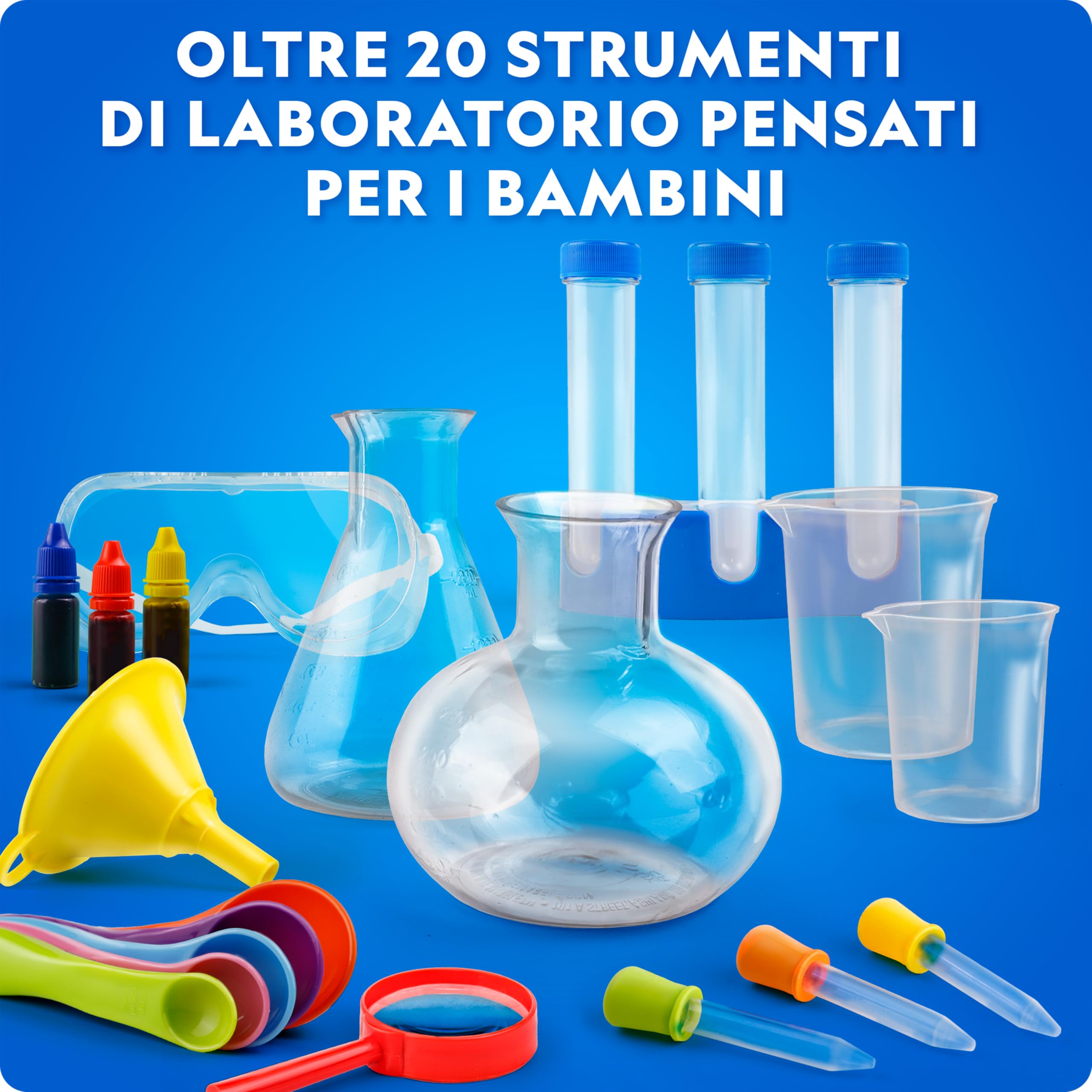 Blue Marble National Geographic Set di Chimica per Bambini – Laboratorio Educativo con 50 Esperimenti Scientifici e Oltre 20 Strumenti di Laboratorio