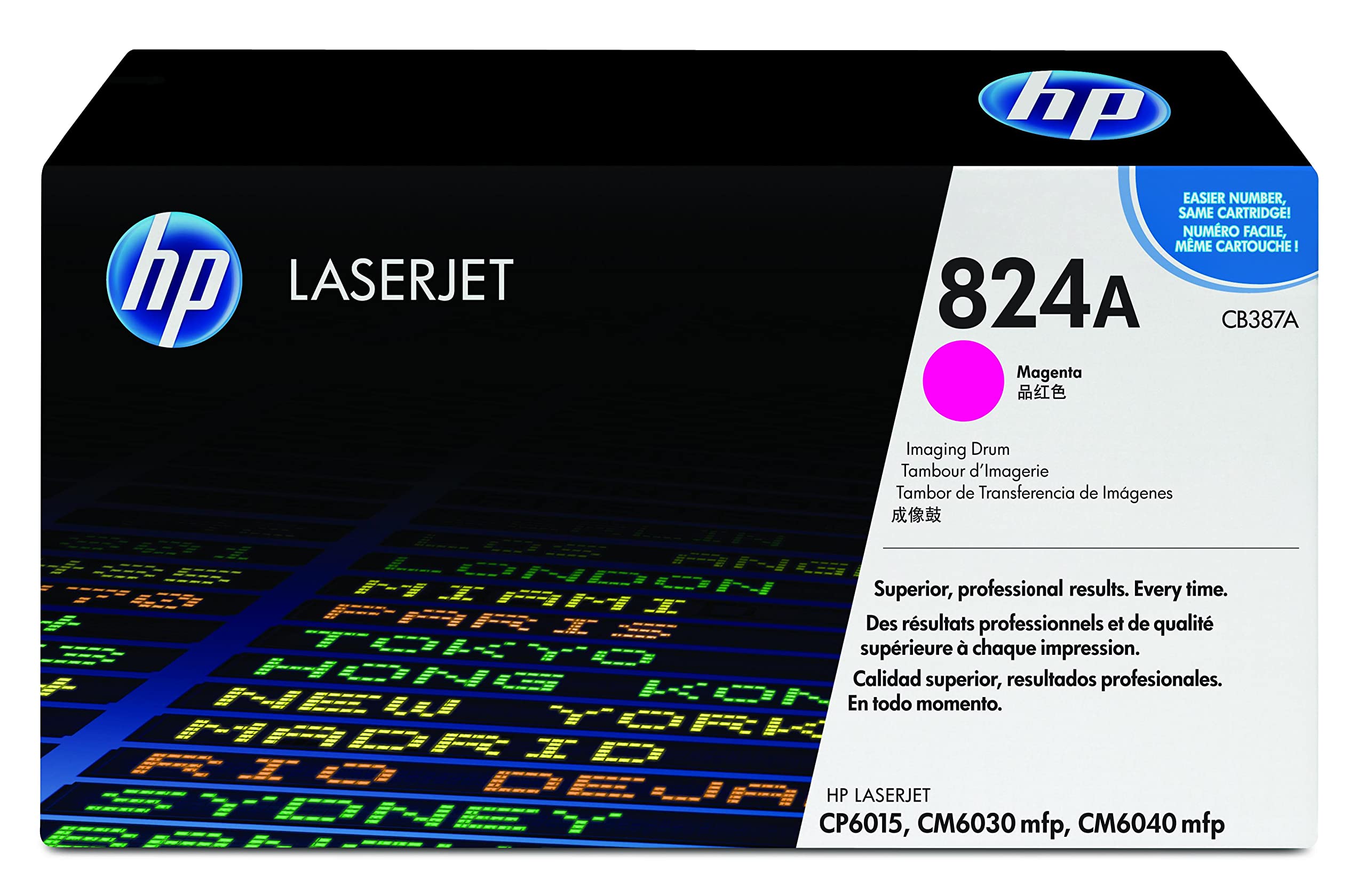 HP 824A CB387A, Tamburo Originale HP da 23000 Pagine, Compatibile con le Stampanti HP Color LaserJet CP6015 e CM6040 MFP, Magenta