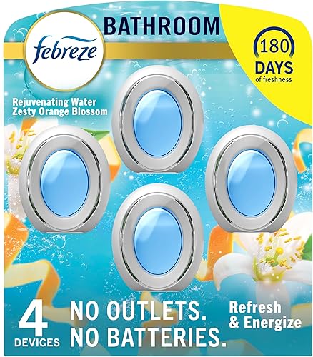 Febreze Small Spaces - Desodorante ambiental Refresh & Energize, 0.25 onzas líquidas, paquete de 4 unidades