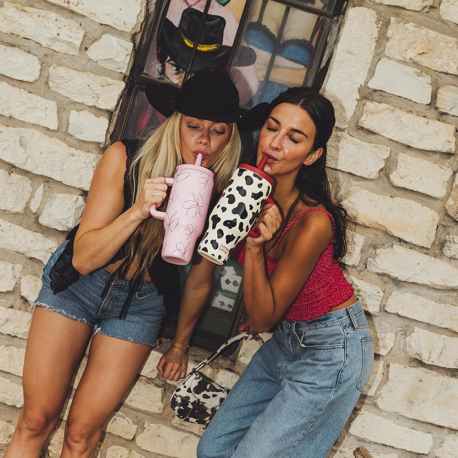 BOTTLE BOTTLE 30 oz Tumbler with Lid and Straw, Stainless Steel Travel Mug, Tumbler with handle, Water Bottle with straw for College Office, Gifts for Women Him Her (Cow) - Image 7