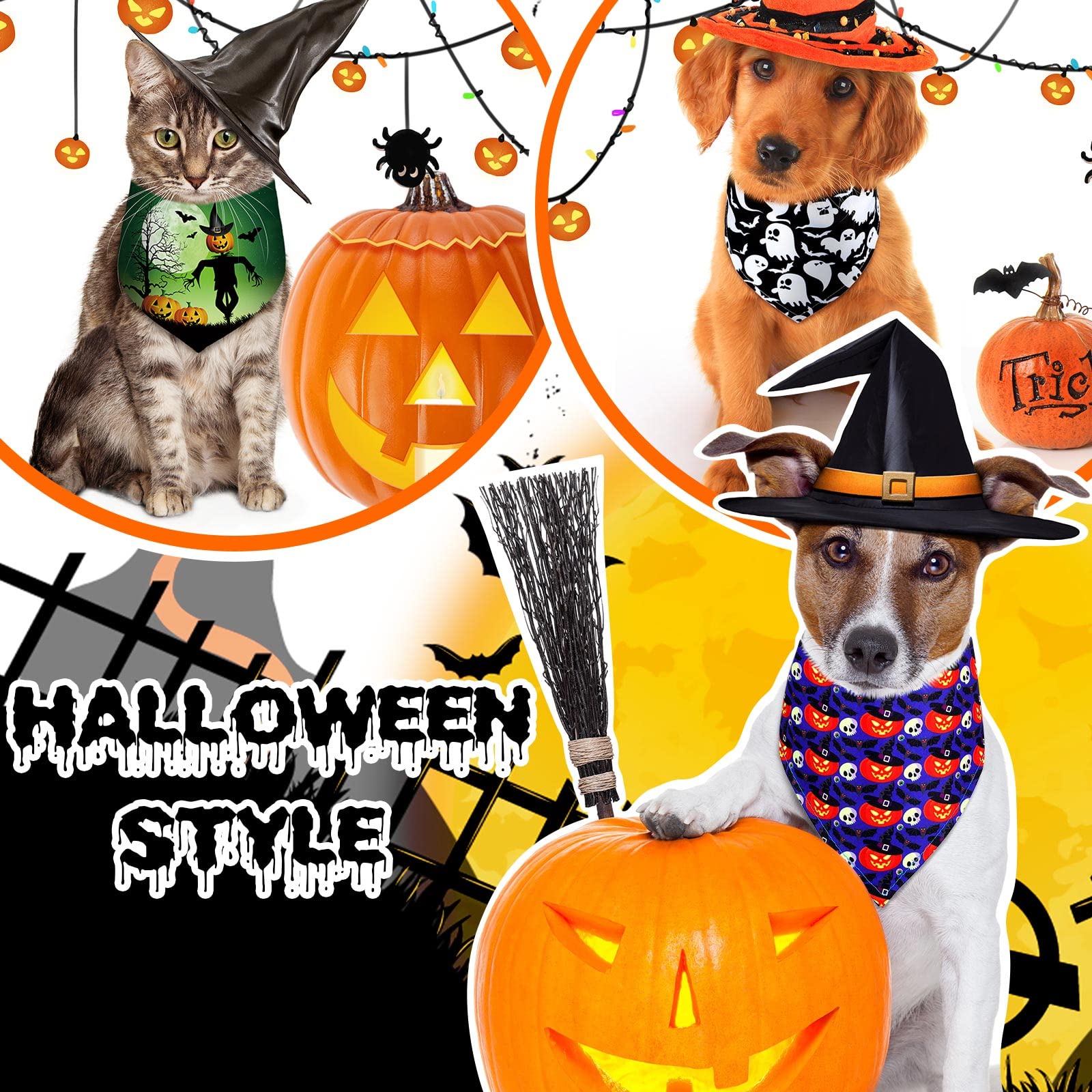 30 Stück Hundehalstücher für Weihnachten, Thanksgiving, Dreieck, wendbar, Lätzchen für Hunde, Herbst, Mädchen, verstellbares Haustier-Halstuch für kleine, mittelgroße und große Haustiere (groß)