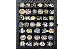 JackCube Design Poker Chip Display Case 7 Tiers Black Rack Cabinet