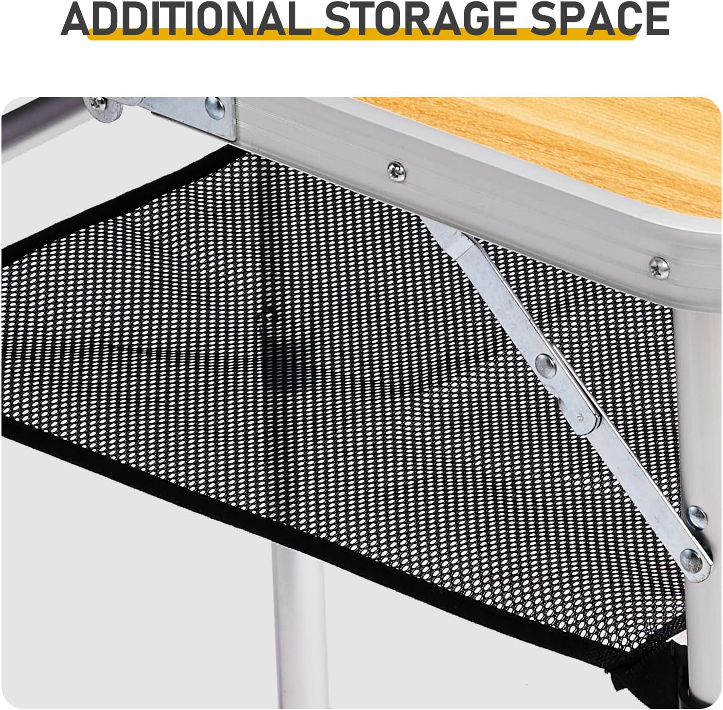 Lightweight Folding Camping Table with 3 Adjustable Heights, Portable Aluminum Picnic Table for Outdoor Use, Easy Carry Handle Design