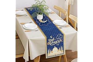 Eid Mubarak Table Runner for Ramadan Decor