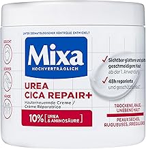 Mixa Cream for Dry and Cracked Skin, Moisturiser for the Body, Hands and Face, with Urea and Niacinamide, Urea Cica Repair + Skin Renewing Cream, 1 x 400 ml