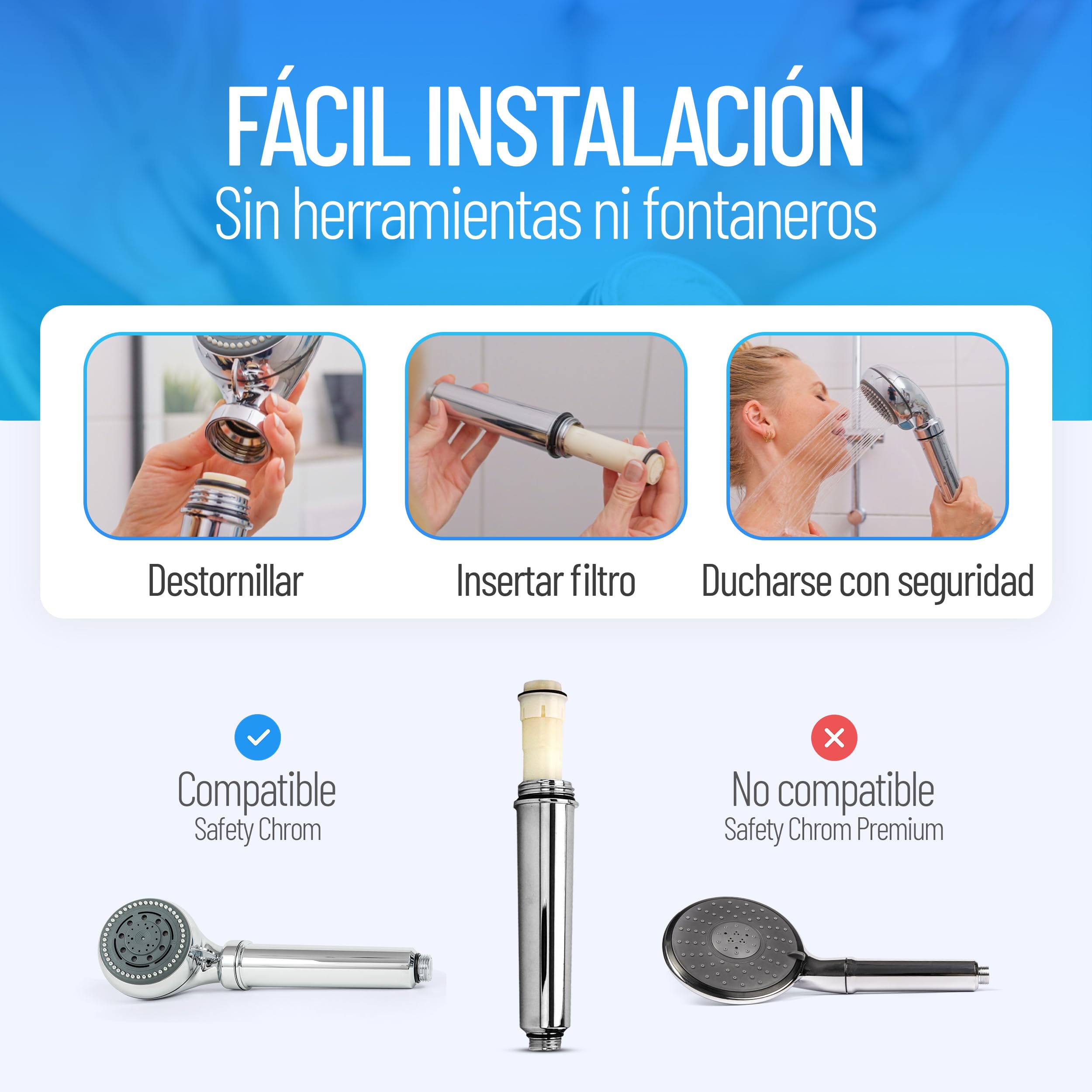Safety Uso Membrana filtro especial para alcachofa de ducha