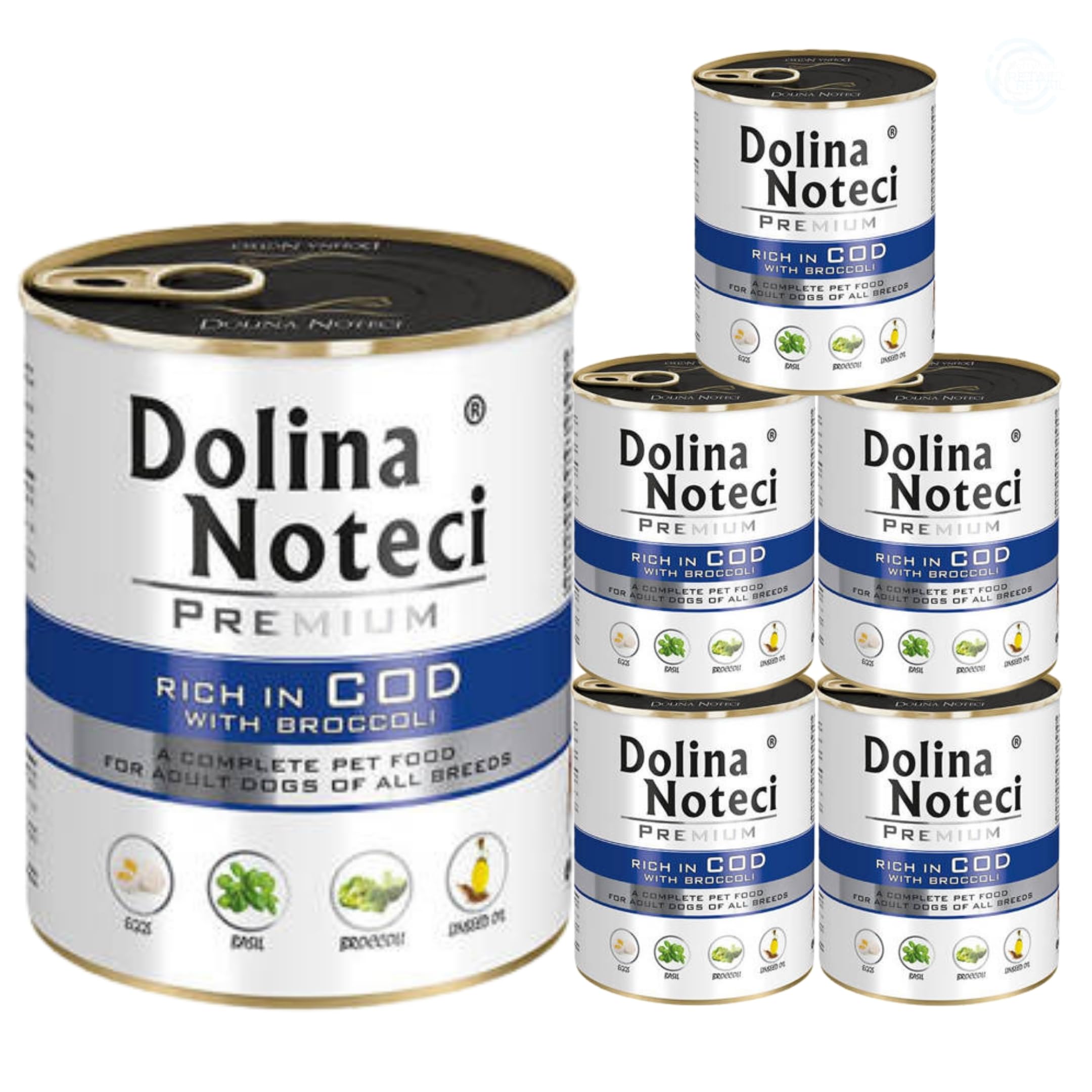 Dolina Noteci Premium Adult Wet Dog Food with Trout, Complete Dog Food, Gluten-Free (6x800g)