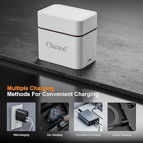 Miniatura 4 de Baterías AA recargables con cargador, batería Ni-MH de alta capacidad de 2800 mAh, paquete de 8 cargadores NiMH dobles A de 1.2 V con carga rápida