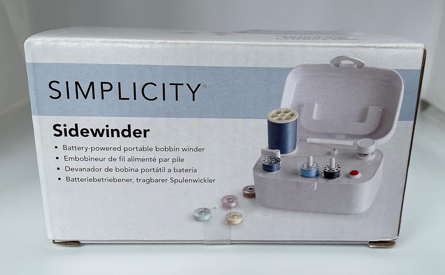 Simplicity Sidewinder Portable Bobbin Winder, White