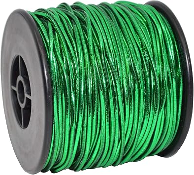 Morex Ribbon - 1318/50-607 Elastic Stretch Cord Ribbon, 1/16 inch by 50 Yards, Green
