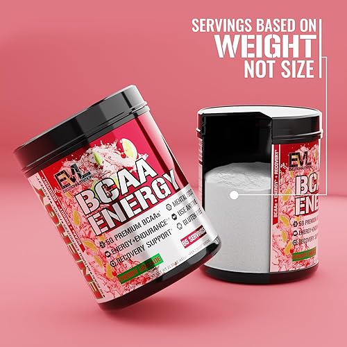 Miniatura 63 de Evlution Nutrition BCAA Energy - Suplemento de aminoácido energizante de alto rendimiento para el desarrollo muscular, recuperación, resistencia y
