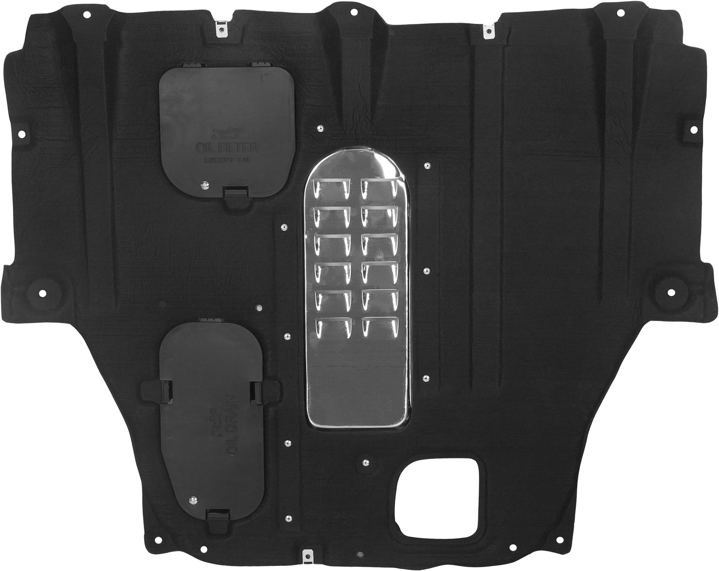 ECOTRIC New Engine Splash Shield Guard Compatible with 2012 2013 2014 2015 2016 Dodge Dart Replace for Part Number 68082724AH