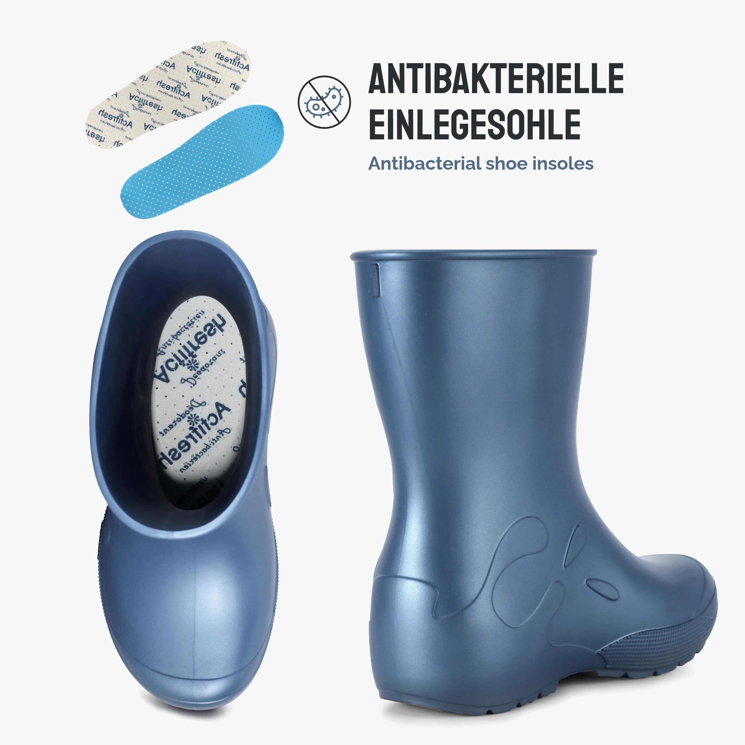 Ladeheid Gummistiefel Kinder Eva federleichte Regenschuhe für Jungen und Mädchen LA-CA-10