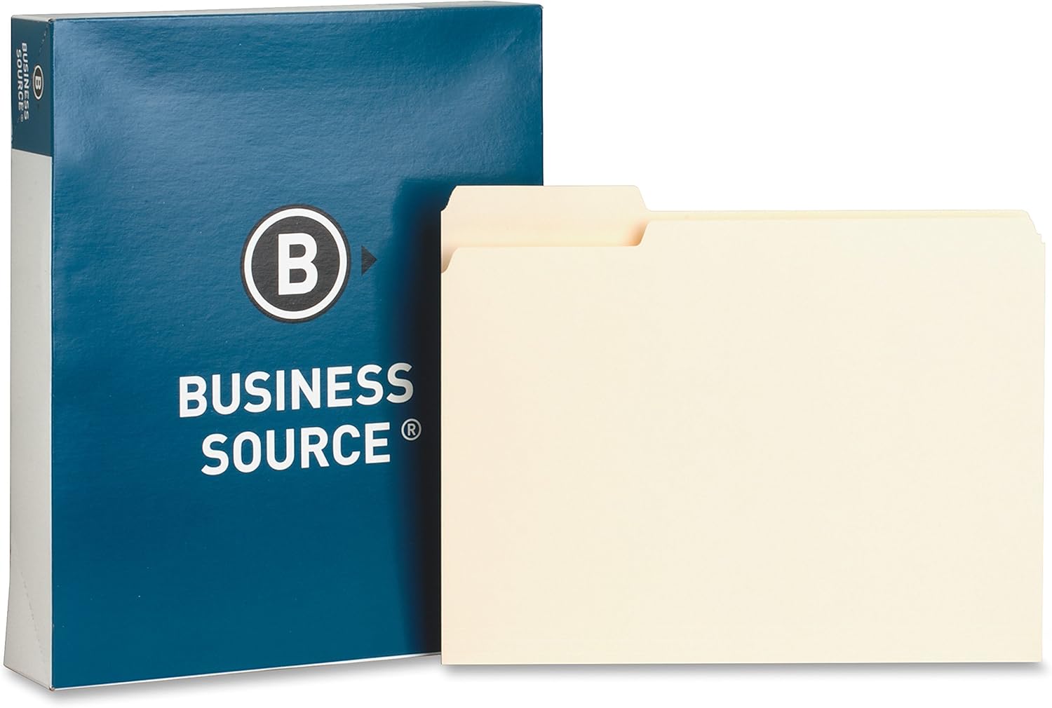 Business Source Interior File Folders, 1/3 Cut Assorted, Letter, 100/ Box (65775)