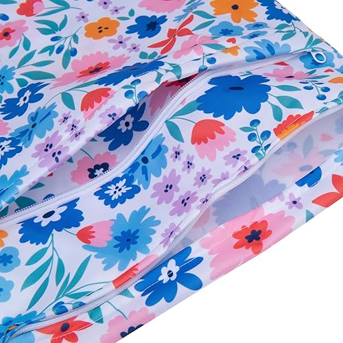 Miniatura 192 de ALVABABY 2 bolsas de pañales de tela para ropa húmeda, reutilizables con dos bolsillos con cremallera, para viajes, playa, piscina, guardería, 01