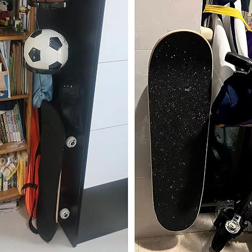 Miniatura 8 de Soporte de pared mejorado para monopatín, soporte de pared para monopatín y longboard, soportes para patineta alargar