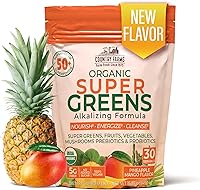 Vista 12 de Country Farms Sabor Orgánico Super Greens Berry, 50 Súper Alimentos Orgánicos, Repleto de Fibra, Mezcla de Bebida Orgánica USDA, Frutas, Verduras