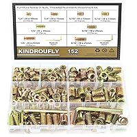 Vista 22 de Insertos Roscados 5/16"-18 x 25mm, Insertos de Tuerca, Insertos de Madera, Acero al Carbon Azul Chapado en Zinc, Insertos Roscados 5/18-18 con Llave