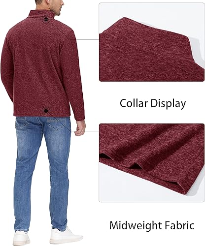 Miniatura 4 de MAGCOMSEN Camisas para hombre con cremallera de 14 sudadera de manga larga sudadera atlética