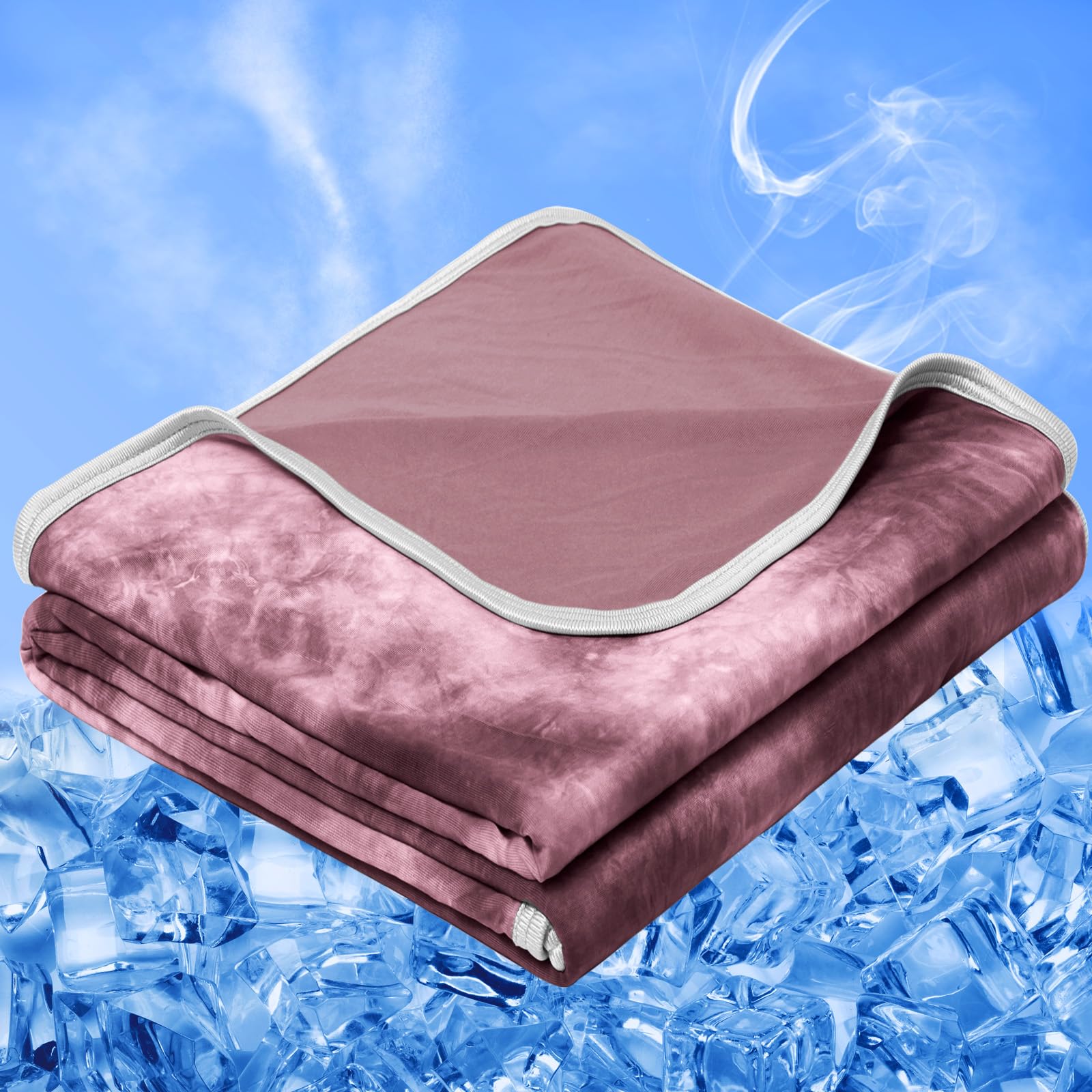 inhand Cooling Blanket Single Size – Summer Cool Bedding, Cold Blanket for Sleeping, Hot Sleepers & Adults, Lightweight Summer Blanket for Single Bed, Sofa, Chair–130x170cm, Purple